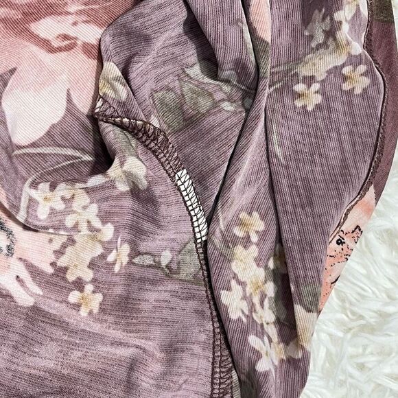 Floral Mauve 3/4 Sleeve Blouse *No Label* Women’s - Picture 9 of 9